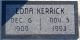 Edna Andrist Kerrick Headstone Edna Andrist Kerrick Headstone
